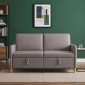 vidaXL Καναπές με Αποθήκευση Taupe 152 x 78 x 87 εκ Πολυεστέρας