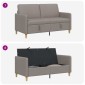 vidaXL Καναπές με Αποθήκευση Taupe 152 x 78 x 87 εκ Πολυεστέρας