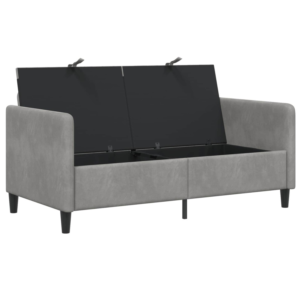 vidaXL Καναπές με Αποθήκευση Ανοιχτό γκρι 152 x 78 x 87 εκ Πολυεστέρας