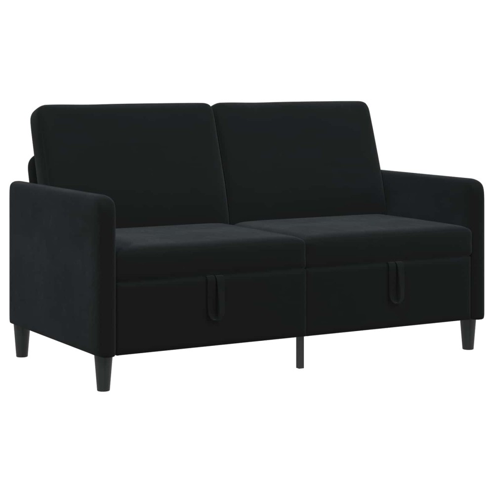 vidaXL Καναπές με Αποθήκευση Μαύρο 152 x 78 x 87 εκ Πολυεστέρας