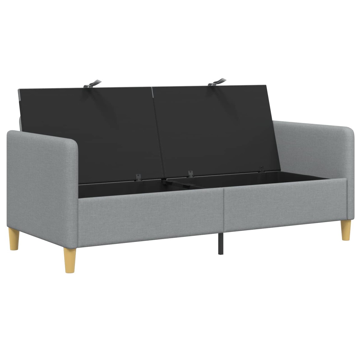 vidaXL Καναπές με Αποθήκευση Ανοιχτό γκρι 172 x 78 x 87 εκ Πολυεστέρας
