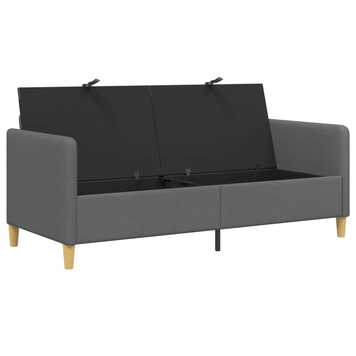 vidaXL Καναπές με Αποθήκευση Σκούρο Γκρι 172 x 78 x 87 εκ Πολυεστέρας