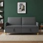 vidaXL Καναπές με Αποθήκευση Σκούρο Γκρι 172 x 78 x 87 εκ Πολυεστέρας