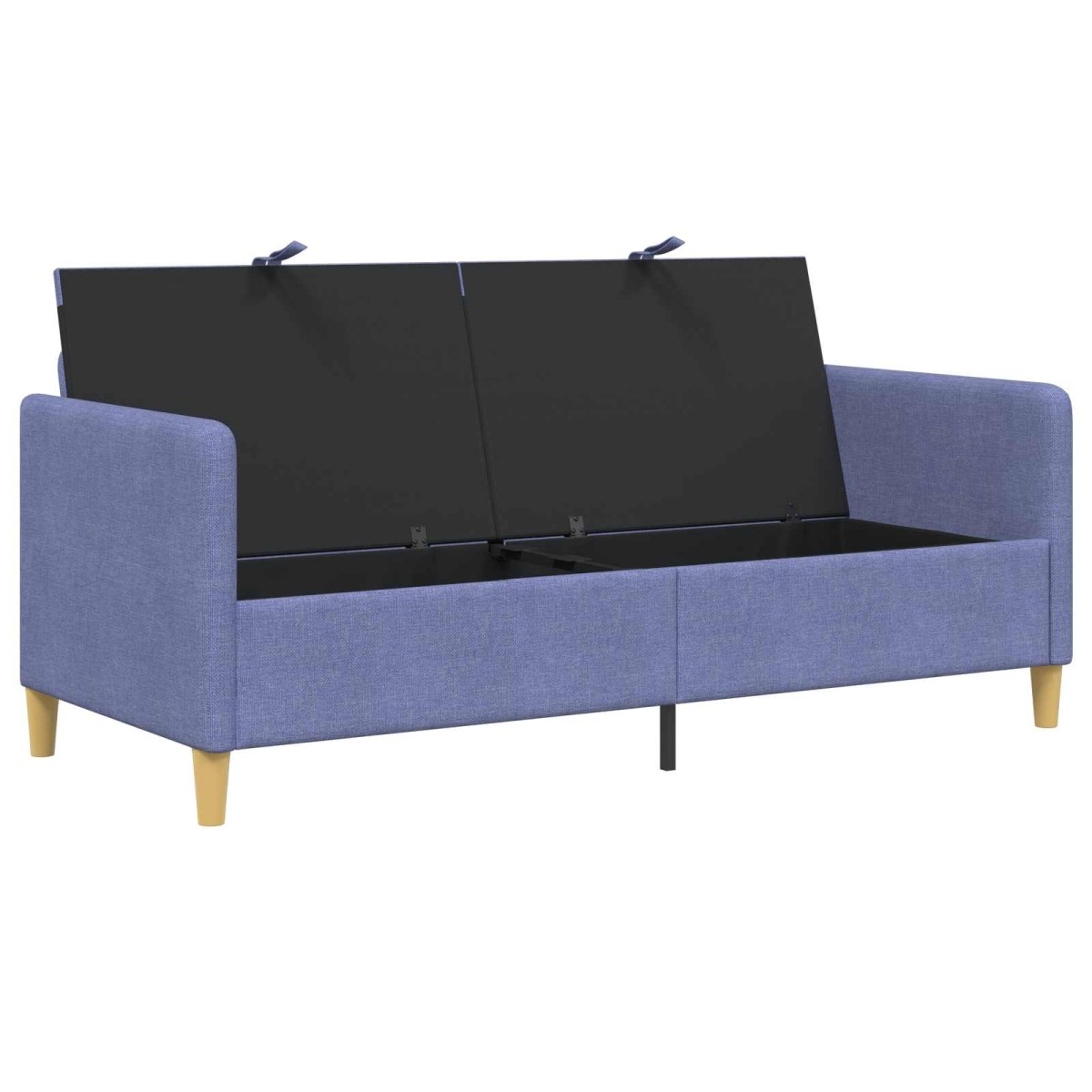 vidaXL Καναπές με Αποθήκευση Μπλε τζην 172 x 78 x 87 εκ Πολυεστέρας