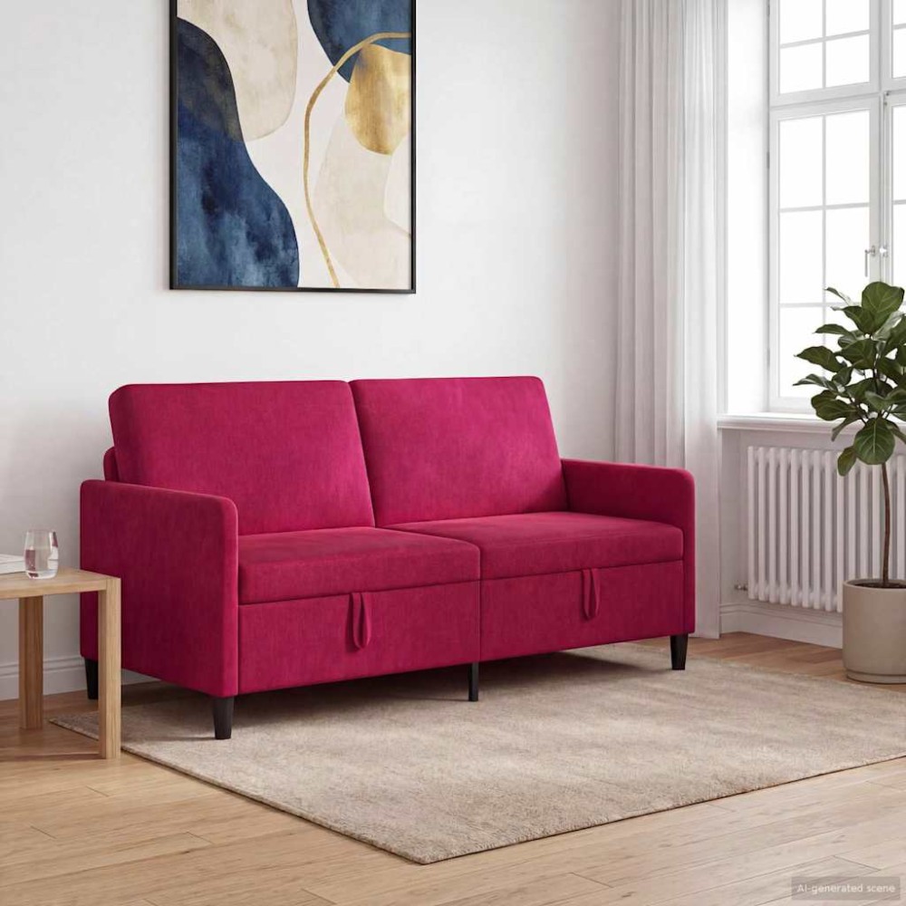 vidaXL Καναπές με Αποθήκευση Κόκκινο 172 x 78 x 87 εκ Πολυεστέρας