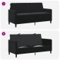 vidaXL Καναπές με Αποθήκευση Μαύρο 172 x 78 x 87 εκ Πολυεστέρας