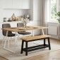 VidaXL Καθιστικό Σαλονιού EKAI Μαύρο 91,5 x 29 x 45,5 εκ