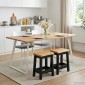 vidaXL Μπαρ σκαμπό EKAI 2 τμχ. Μαύρο 40 x 29 x 45,5 εκ