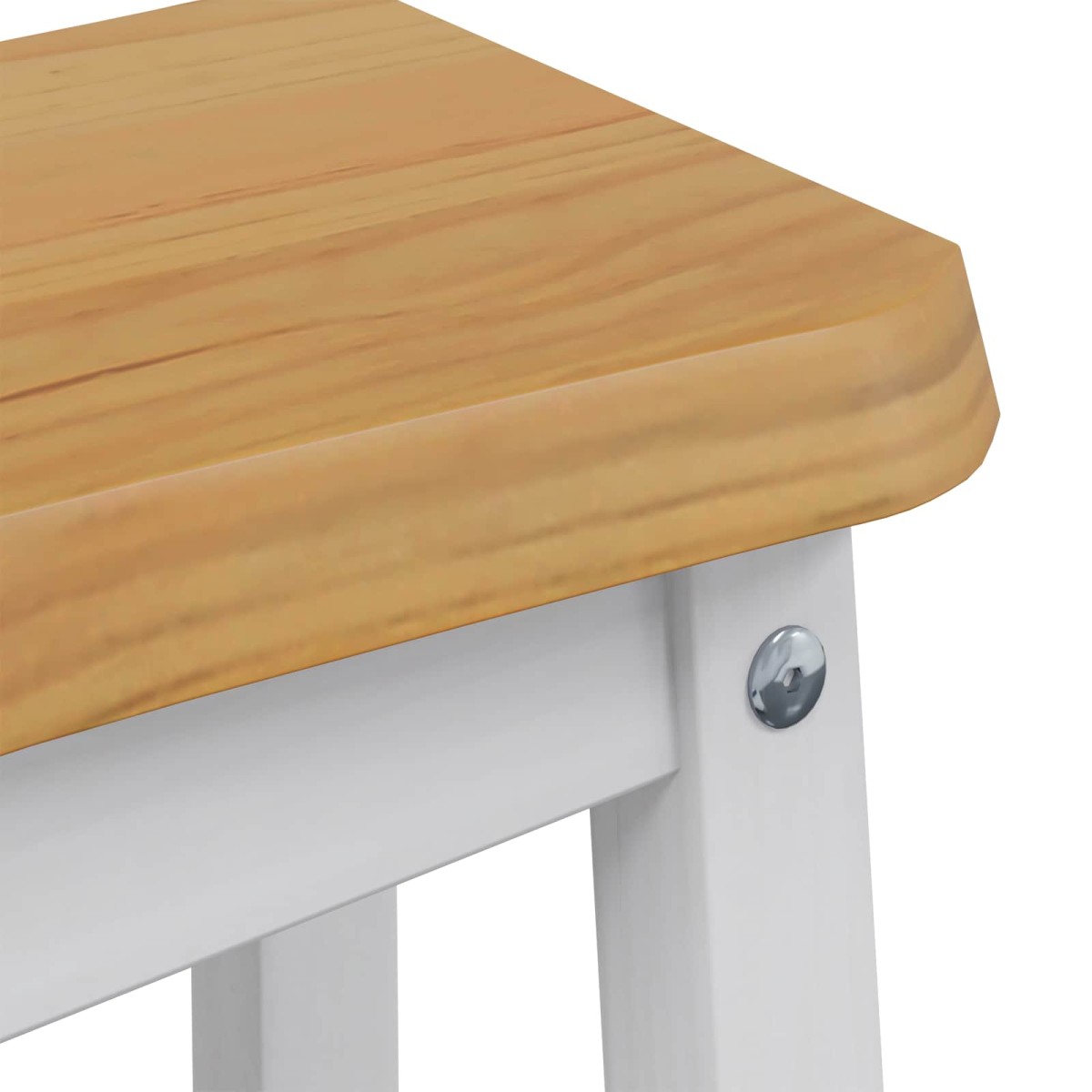 vidaXL Μπαρ σκαμπό EKAI 2 τμχ. Λευκό 40 x 29 x 45,5 εκ