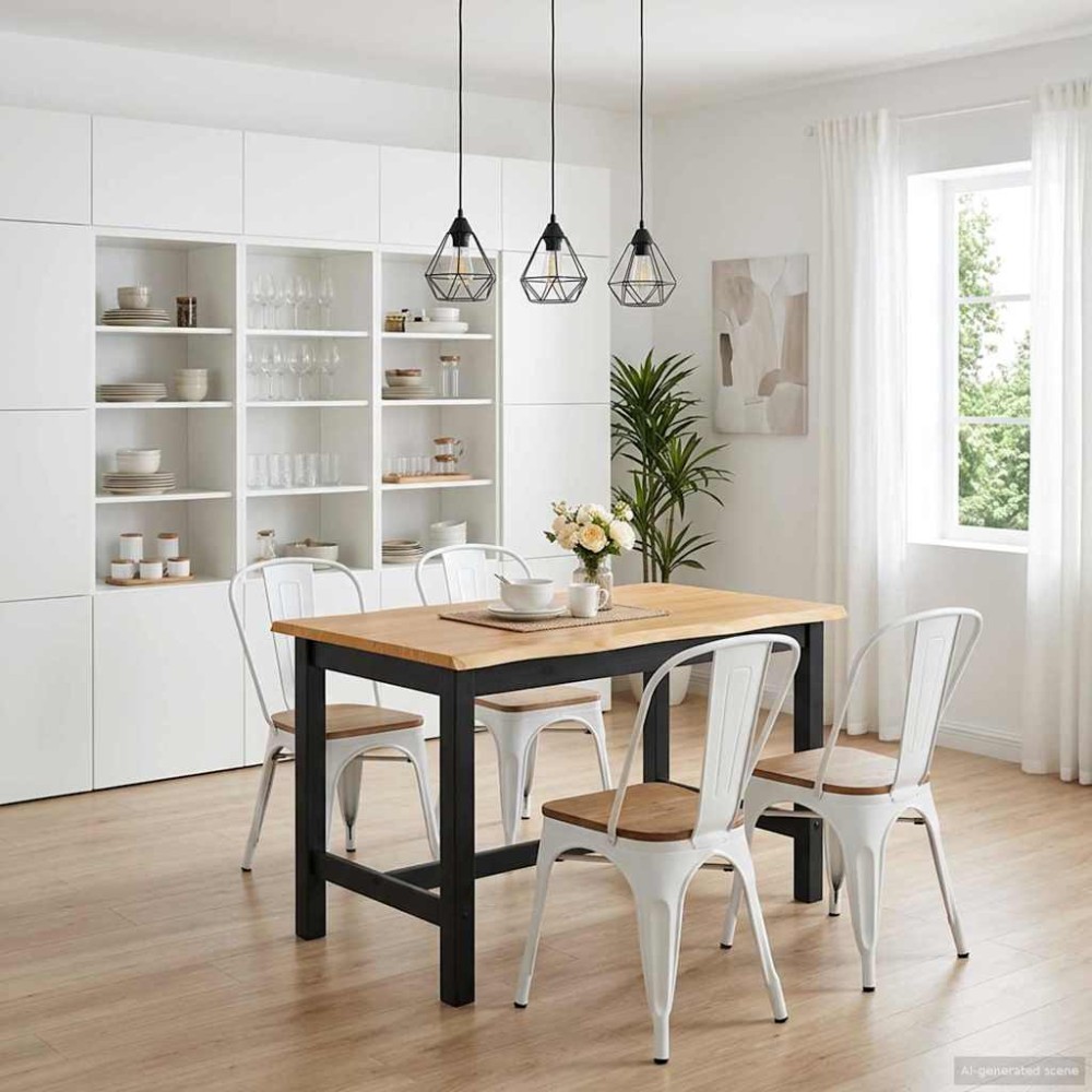 VidaXL Ψηλό Μπαρ Τραπέζι EKAI Μαύρο 112 x 70 x 91 εκ Μασίφ Ξύλο Πεύκου