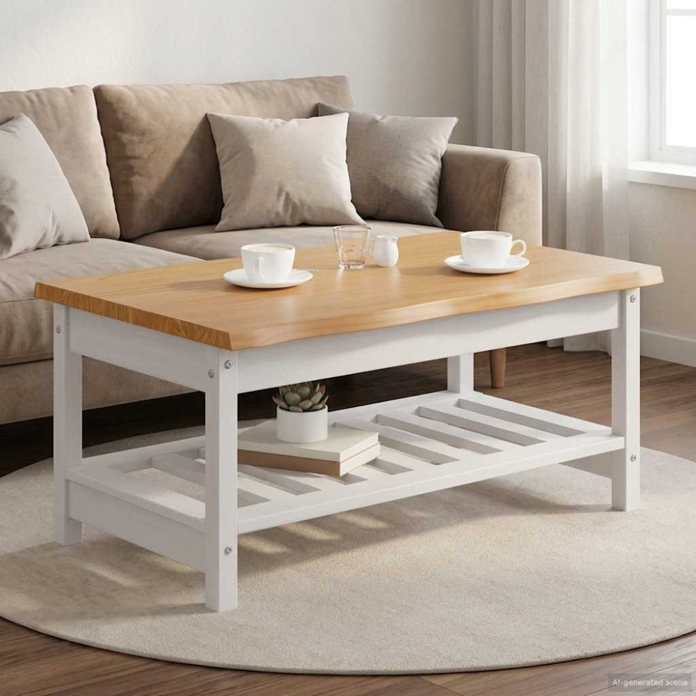 VidaXL Τραπεζάκι σαλονιού EKAI Λευκό 100 x 60 x 45,5 εκ.