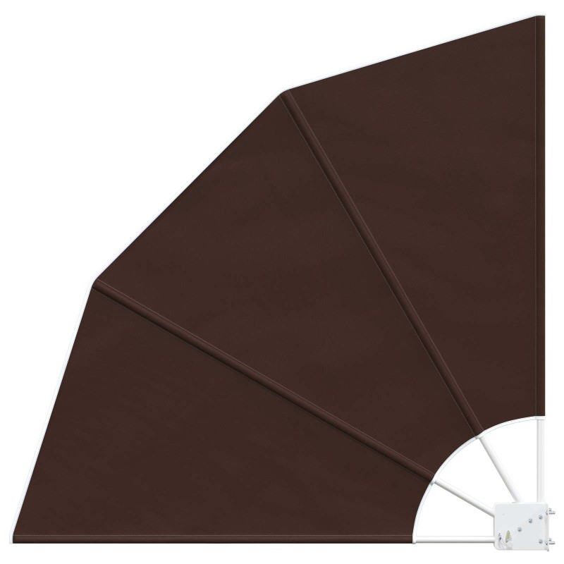 vidaXL Αδιάφανο σκίαστρο μπαλκονιού 140 x 140 cm Πολυεστέρας Καφέ