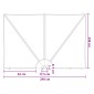 vidaXL Αδιάφανο σκίαστρο μπαλκονιού 240 x 160 εκ Πολυεστέρας