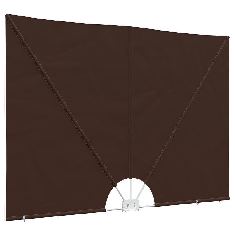 vidaXL Balcony Privacy Screen Ορθογώνιος 150 x 300 cm Πολυεστέρας Καφέ