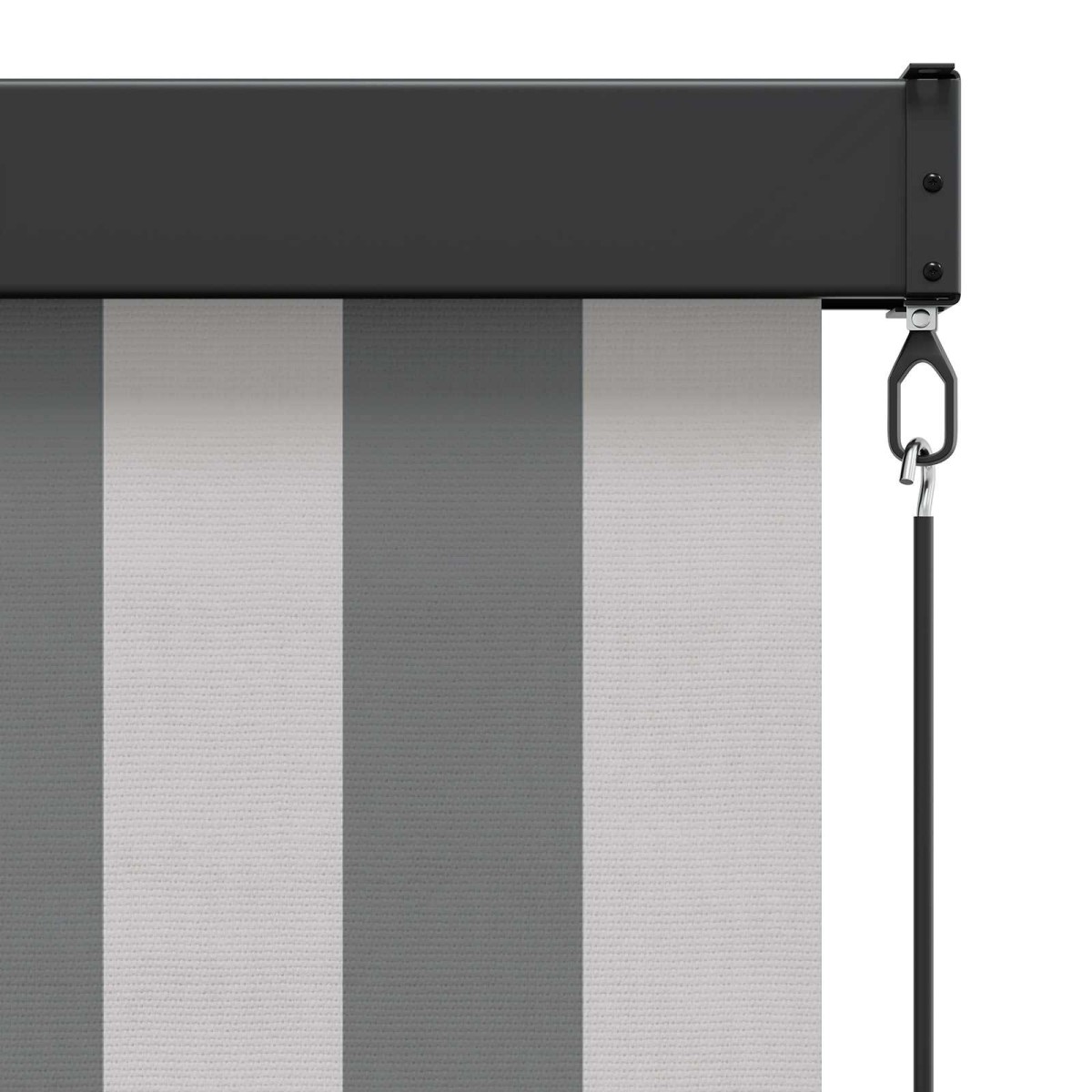 vidaXL Ρόλερ Γκρι και Λευκό 80 x 250 cm Ύφασμα και Αλουμίνιο