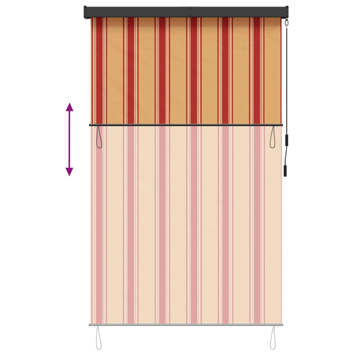 vidaXL Ρόλερ Πολύχρωμο 100 x 250 cm Ύφασμα και Αλουμίνιο