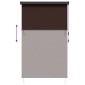 vidaXL Ρόλερ Καφέ 120 x 250 cm Ύφασμα και Αλουμίνιο