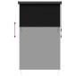 vidaXL Ρόλερ Μαύρο 140 x 250 cm Ύφασμα και Αλουμίνιο