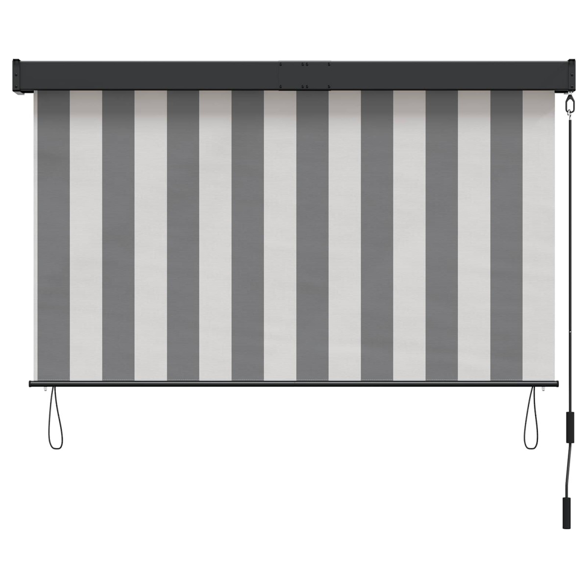 vidaXL Ρόλερ Γκρι και Λευκό 160 x 250 cm Ύφασμα και Αλουμίνιο