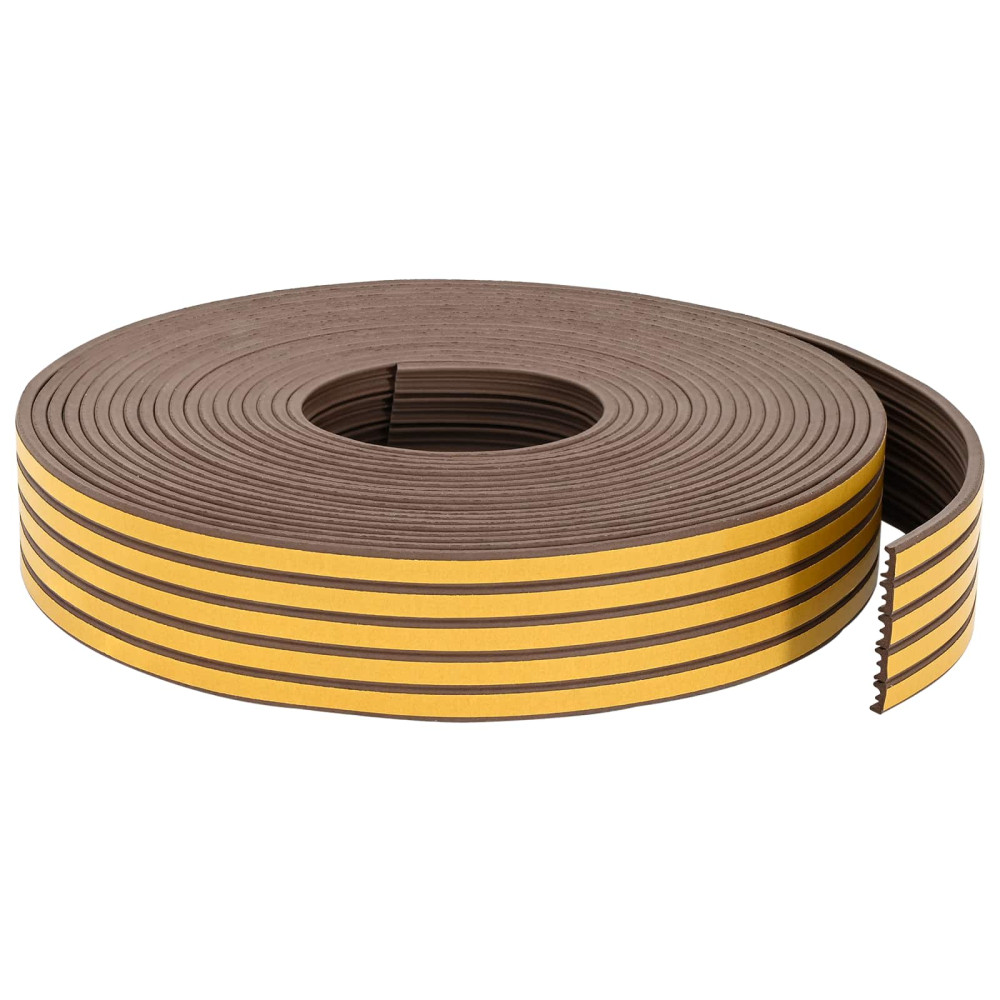 vidaXL Αυτοκόλλητη σφραγίδα παραθύρου Καφέ 15 x 8 mm 50 μ EPDM αφρός
