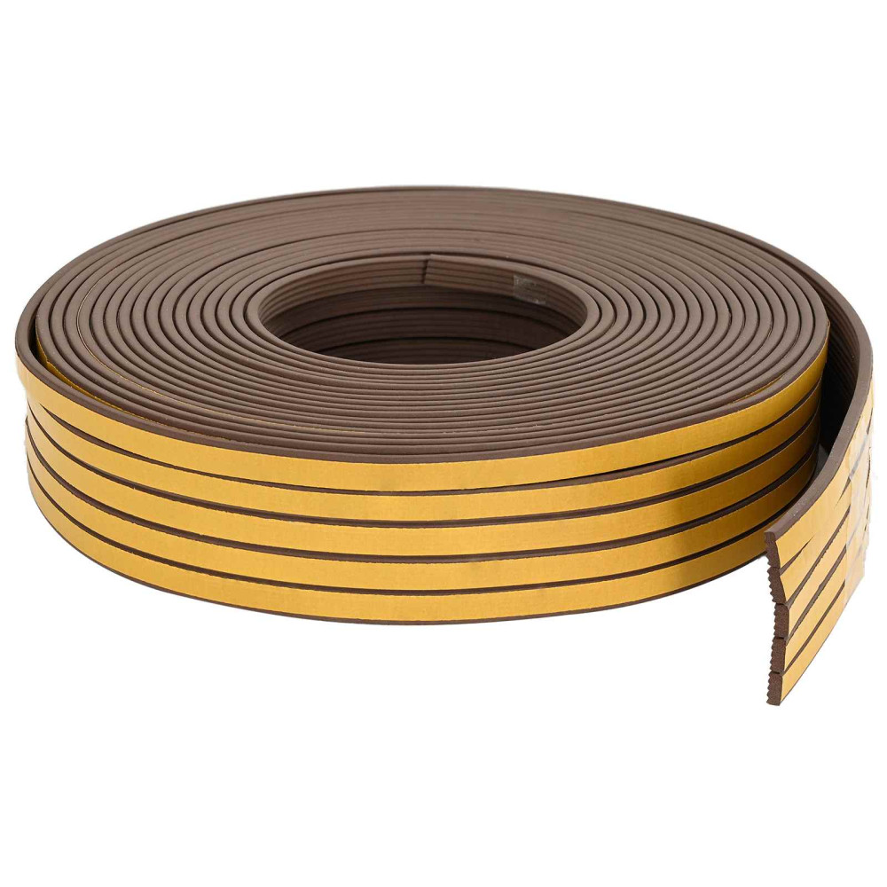 vidaXL Αυτοκόλλητη σφραγίδα παραθύρου Καφέ 8 x 3 mm 12 m EPDM αφρός