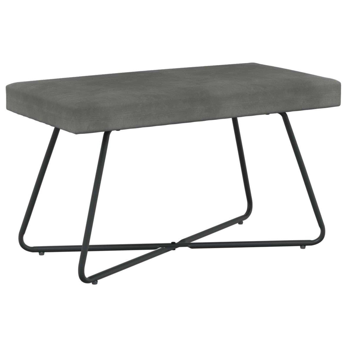vidaXL παγκάκι Σκούρο Γκρι 80 x 40 x 45 εκ. Βελούδο