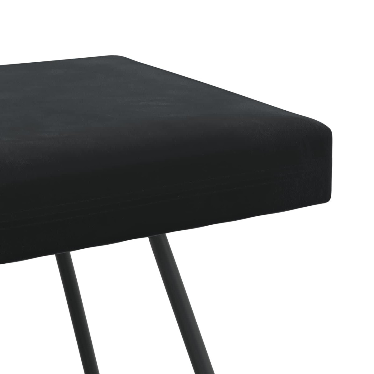vidaXL παγκάκι Μαύρο 80 x 40 x 45 εκ. Βελούδο