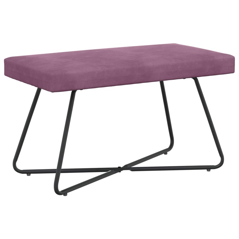 vidaXL παγκάκι Μοβ 80 x 40 x 45 εκ. Βελούδο