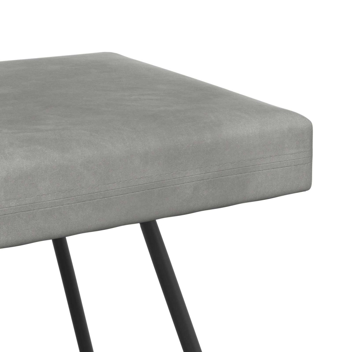 vidaXL παγκάκι Ανοιχτό γκρι 110 x 40 x 45 cm Βελούδο