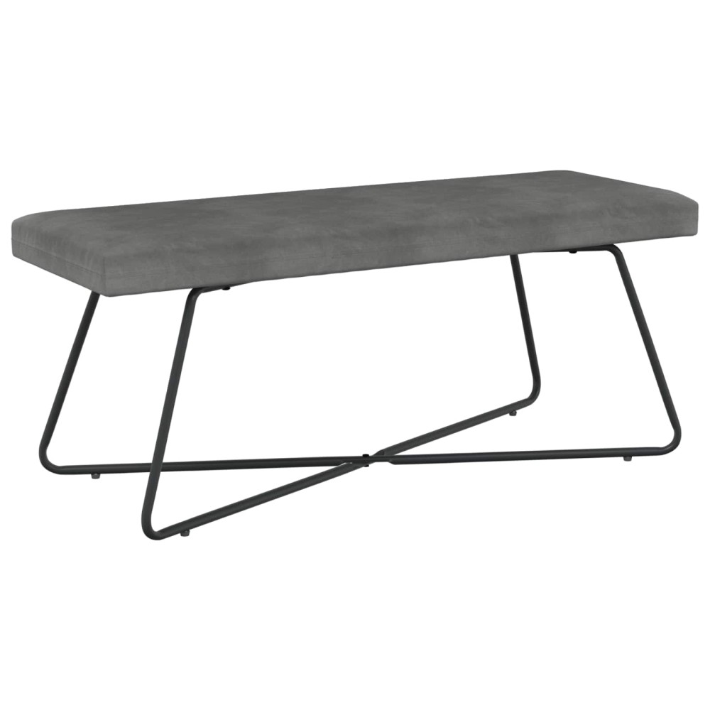 vidaXL παγκάκι Σκούρο Γκρι 110 x 40 x 45 cm Βελούδο