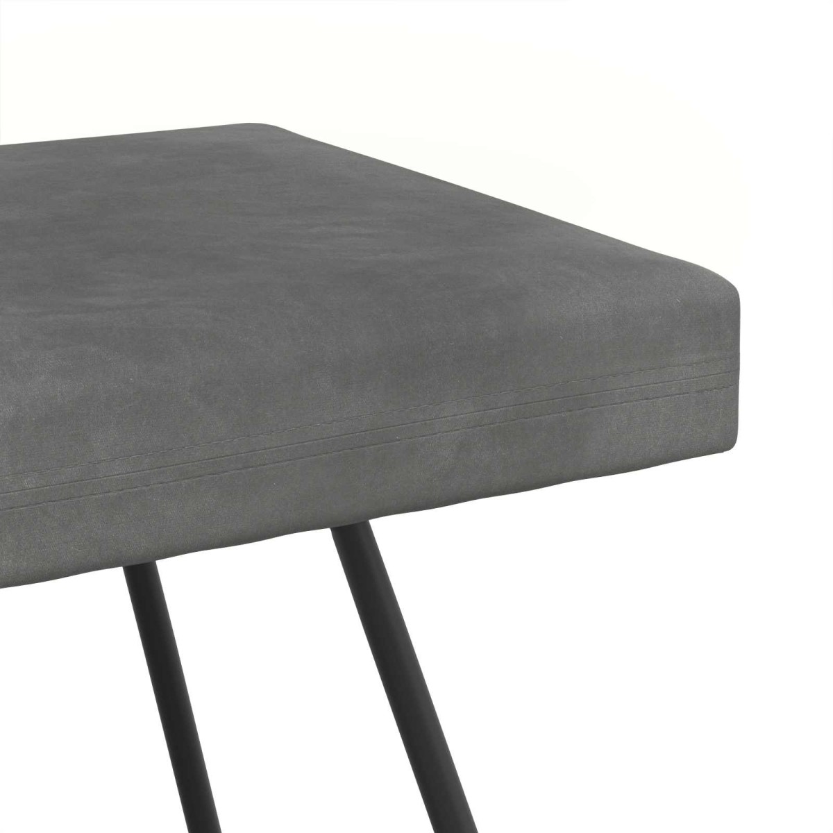 vidaXL παγκάκι Σκούρο Γκρι 110 x 40 x 45 cm Βελούδο