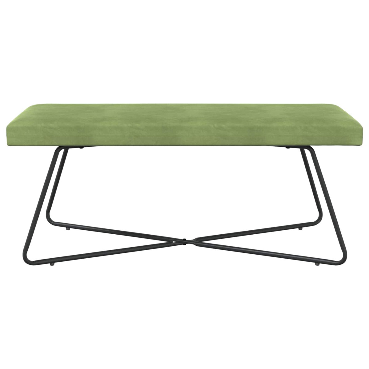 vidaXL παγκάκι Ανοιχτό Πράσινο 110 x 40 x 45 cm Βελούδο