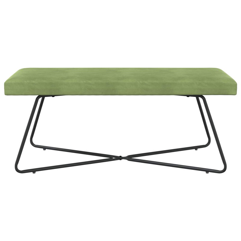 vidaXL παγκάκι Ανοιχτό Πράσινο 110 x 40 x 45 cm Βελούδο