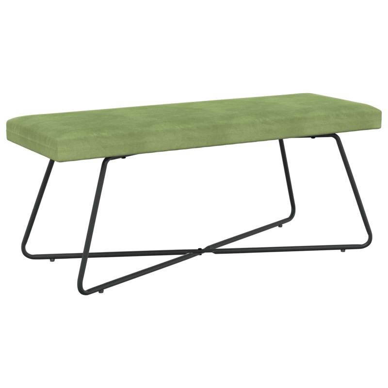 vidaXL παγκάκι Ανοιχτό Πράσινο 110 x 40 x 45 cm Βελούδο