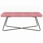 vidaXL παγκάκι Ροζ 110 x 40 x 45 cm Βελούδο