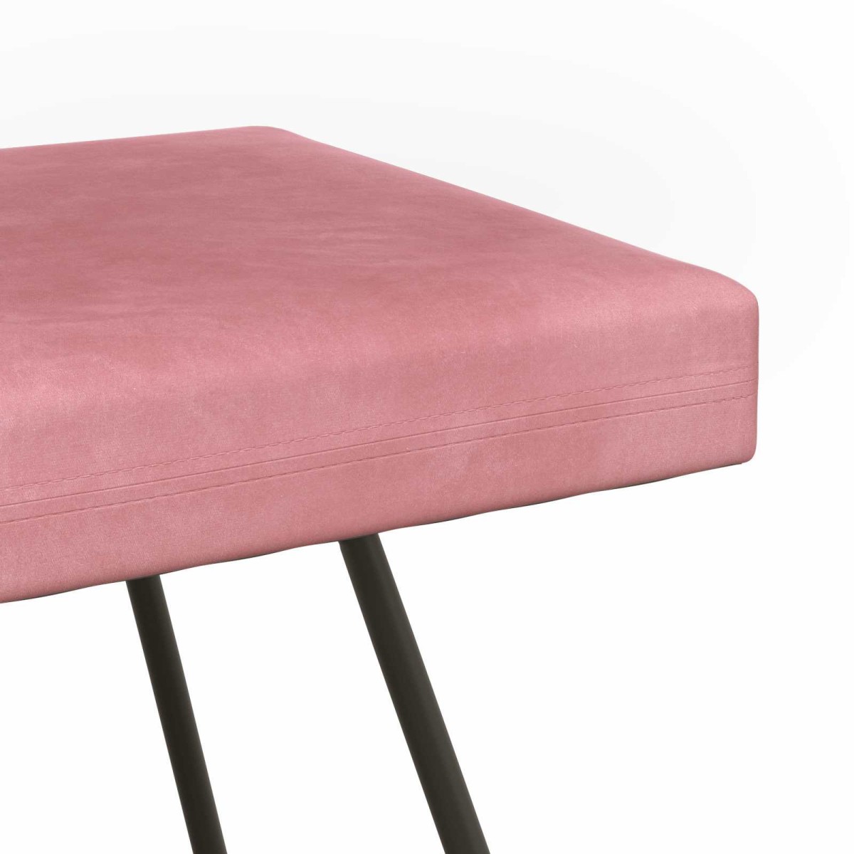 vidaXL παγκάκι Ροζ 110 x 40 x 45 cm Βελούδο