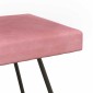 vidaXL παγκάκι Ροζ 110 x 40 x 45 cm Βελούδο