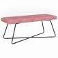 vidaXL παγκάκι Ροζ 110 x 40 x 45 cm Βελούδο
