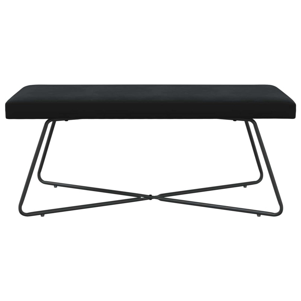 vidaXL παγκάκι Μαύρο 110 x 40 x 45 cm Βελούδο
