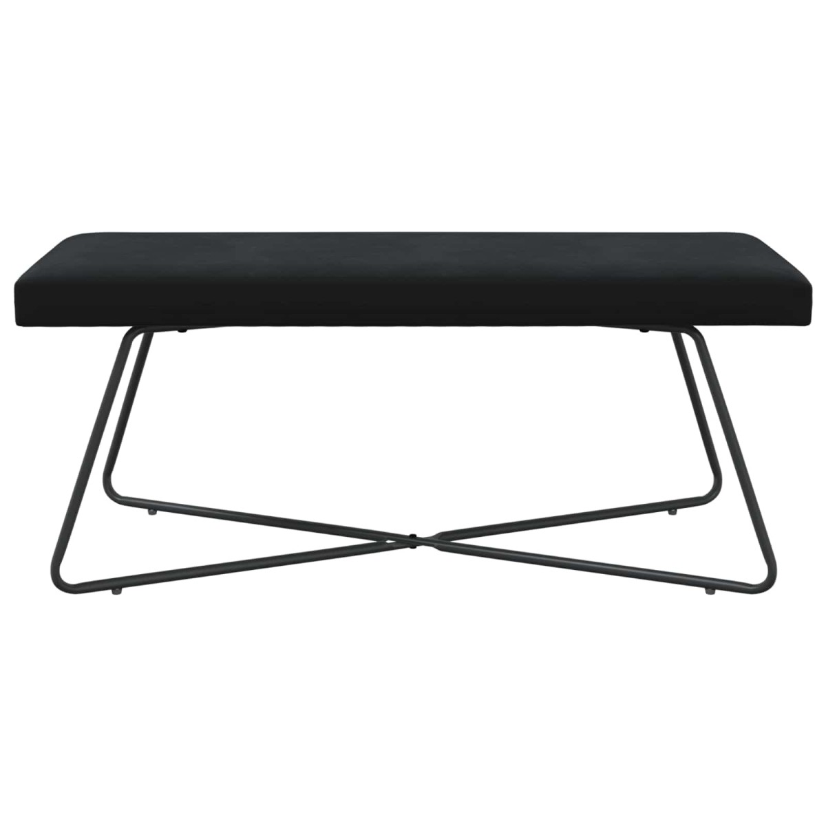 vidaXL παγκάκι Μαύρο 110 x 40 x 45 cm Βελούδο
