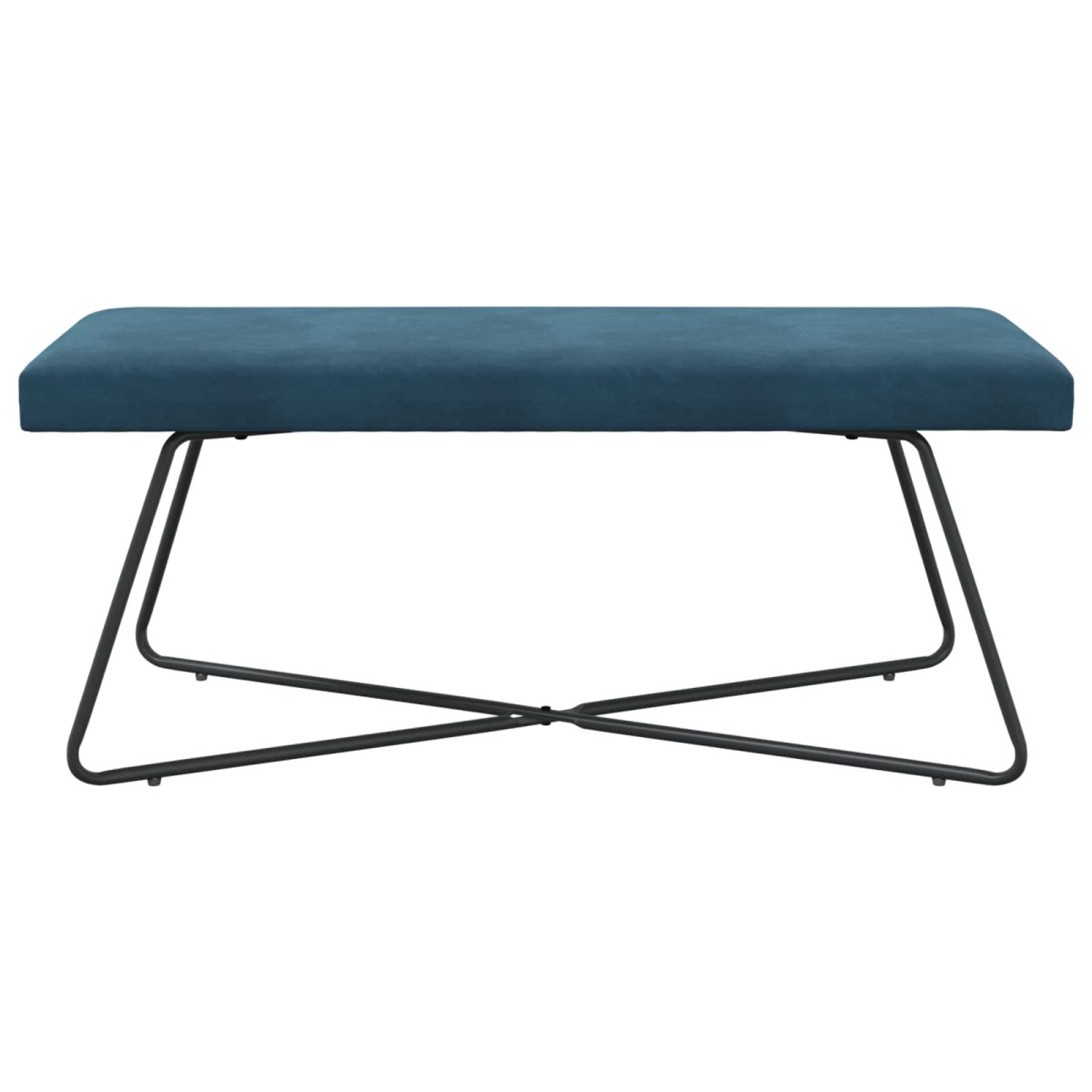 vidaXL παγκάκι Μπλε 110 x 40 x 45 cm Βελούδο