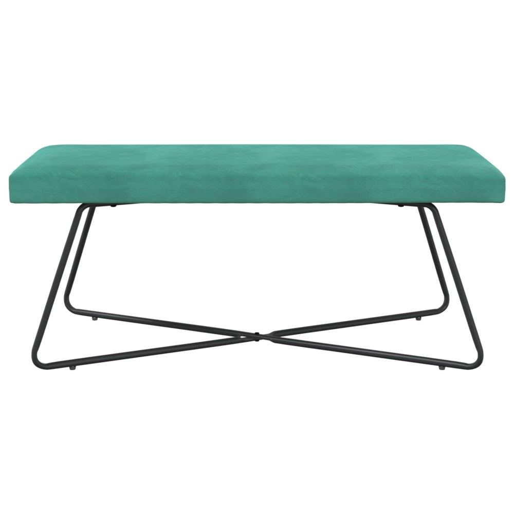 vidaXL παγκάκι Τιρκουάζ 110 x 40 x 45 cm Βελούδο