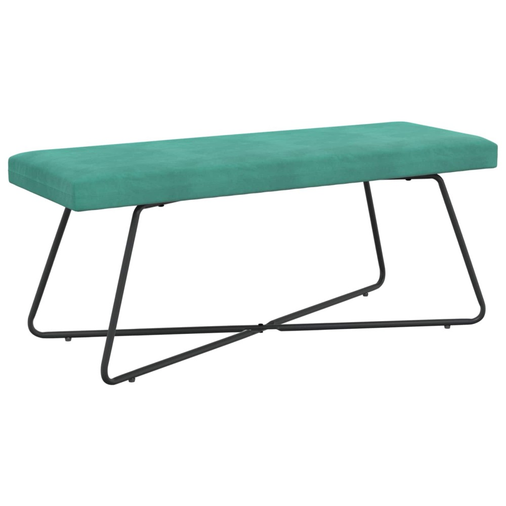 vidaXL παγκάκι Τιρκουάζ 110 x 40 x 45 cm Βελούδο