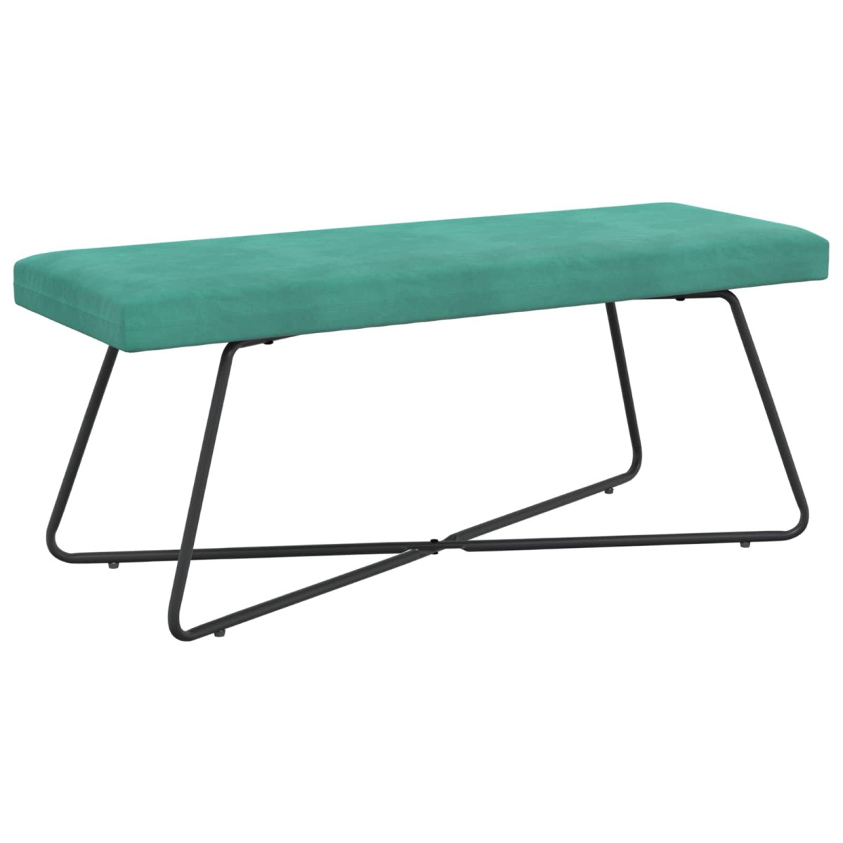 vidaXL παγκάκι Τιρκουάζ 110 x 40 x 45 cm Βελούδο