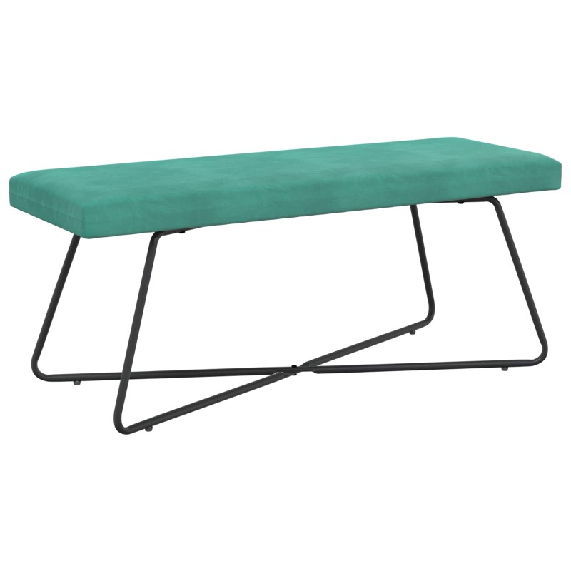 vidaXL παγκάκι Τιρκουάζ 110 x 40 x 45 cm Βελούδο