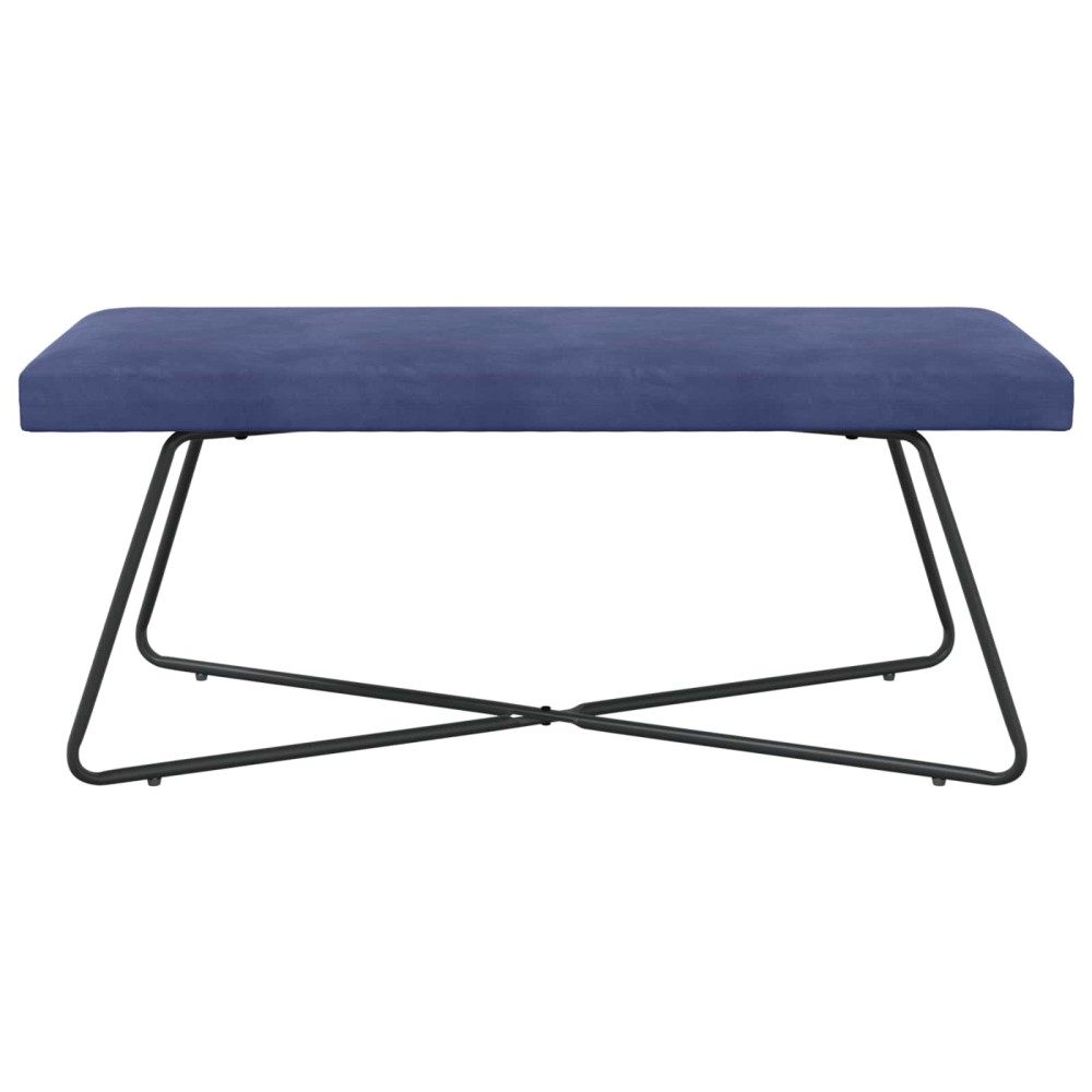 vidaXL παγκάκι Μπλε Αστυνομίας 110 x 40 x 45 cm Βελούδο