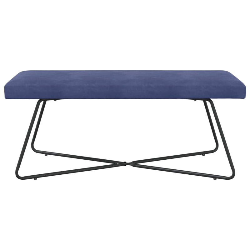 vidaXL παγκάκι Μπλε Αστυνομίας 110 x 40 x 45 cm Βελούδο