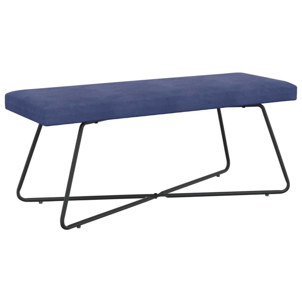 vidaXL παγκάκι Μπλε Αστυνομίας 110 x 40 x 45 cm Βελούδο