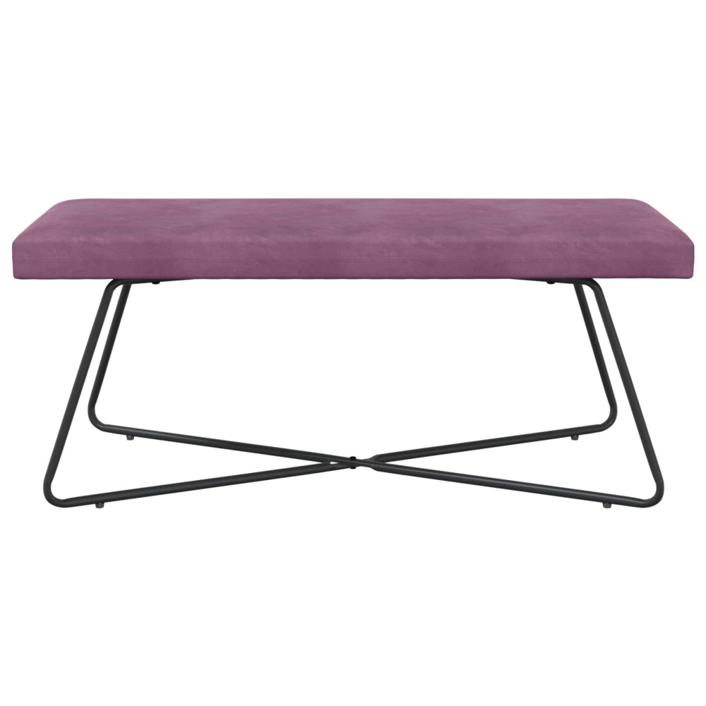vidaXL παγκάκι Μοβ 110 x 40 x 45 cm Βελούδο
