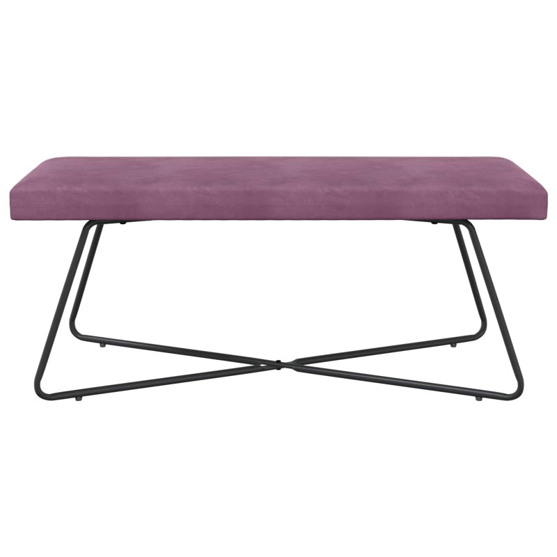 vidaXL παγκάκι Μοβ 110 x 40 x 45 cm Βελούδο